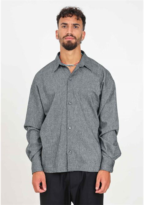 Camicia casual in tweed nero da uomo IM BRIAN | CA3096G